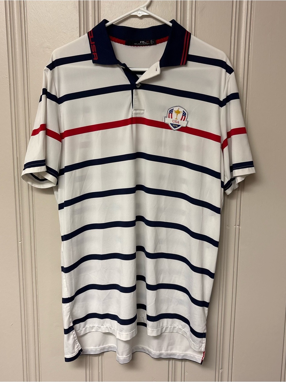 RLX Ralph Lauren Team USA 2016 Ryder Cup Golf Polo Men’s Large (0239)